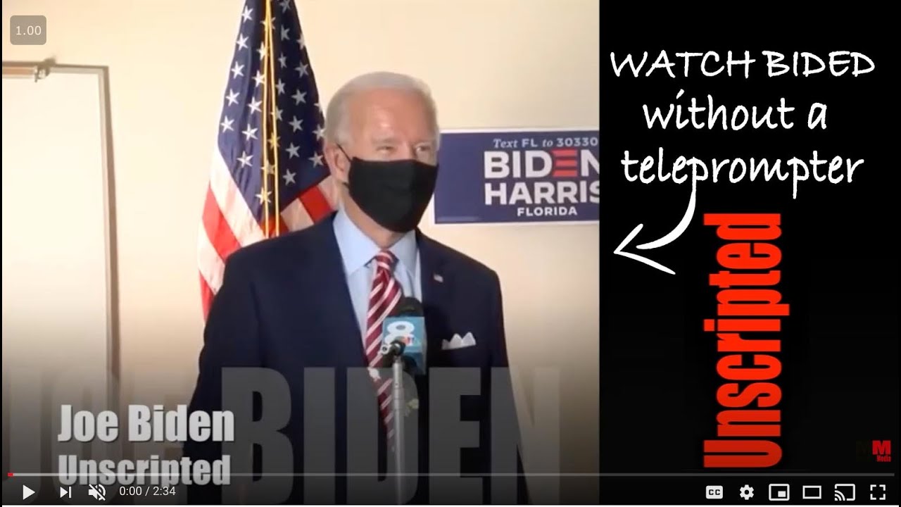 Must See: Joe Biden Proves How Lucid He Is: Without A Teleprompter, Script Or Interrupting Staffer